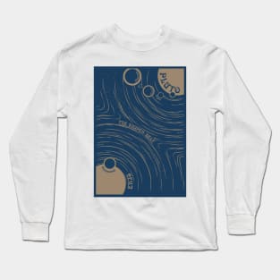 Pluto,Eris & the Kuiper Belt - Art Nouveau Space Travel Poster Long Sleeve T-Shirt